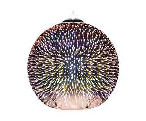 Beliani Lampe Suspension Cuivré Verre E27 Max 60W | 1 Ampoules, Culot E27, IP 20, Cordon 90 cm