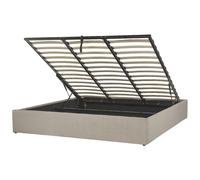 Beliani Lit avec sommier - Beige - 180x200 cm