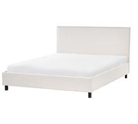 Beliani - Lit Double - Sennez - 160x200 cm, en Tissu, Beige