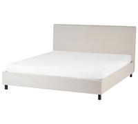 Beliani - Lit Double - Sennez - 180x200 cm, en Tissu, Beige