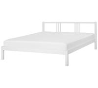 Beliani - Lit Double - Vannes - 180 x 200 cm, en Bois de Pin, Blanc