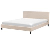 Beliani - Lit - Fitou - 180 x 200 cm, en Tissu, Beige