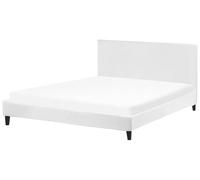 Beliani - Lit - Fitou - 180 x 200 cm, en Velours, Blanc