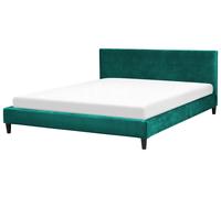 Beliani - Lit - Fitou - 180 x 200 cm, en Velours, Vert Foncé
