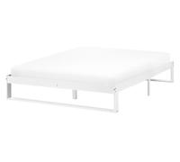 Beliani Lit Minimaliste Scandinave Simple en Bois de Pin 90 x 200 cm avec Tête de Lit Marron Clair Echallon