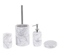 Lot de 4 accessoires de salle de bain en céramique blanche ARAUCO