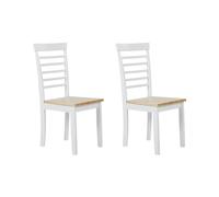 Beliani - Lot de 2 Chaises de Salle à Manger - Battersby - en Bois d'Hévéa,