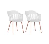 Beliani - Lot de 2 Chaises de Salle à Manger - Bereca - Matière Synthétique et M