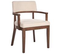Beliani Lot de 2 Chaises de Salle à Manger en Bou ssise Tapissée Marron et Beige Dalbo