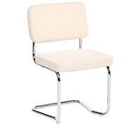 Beliani Lot de 2 Chaises de Salle à Manger Retro en Bouclé Pieds en Fer Beige Clair Irwin