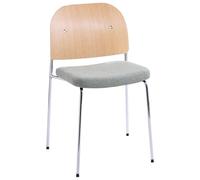 Beliani Lot de 2 Chaises de Salle à Manger Structure Métallique Assise Rembourrée Empilables Style Loft Vintage Vert et Marron Clair Ashcroft