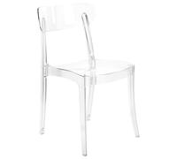 Beliani Lot de 2 Chaises de Salle à Manger Transparentes en Polycarbonate Elégante Covington