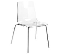 Beliani Lot de 2 Chaises de Salle à Manger Transparentes en Polycarbonate Elégante Silerton