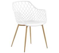 Lot de 2 chaises de salle à manger blanches NASHUA