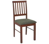 Beliani Lot de 2 Chaises Rembourrées en Bois Marron Foncé Vert Foncé Orono