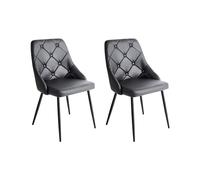 Beliani - Lot de 2 Chaises - Valerie - Simili-cuir, Noir