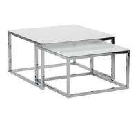 Beliani - Lot de 2 tables basses blanches BREA