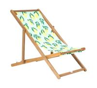 Beliani Lot de 2 Toiles de Remplacement pour Chaises Longues en Polyester Motif Citron Multicolore Anzio/Avellino