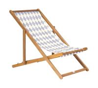 Beliani Lot de 2 Toiles de Remplacement pour Chaises Longues en Polyester Motif Géométrique en Losanges Gris Anzio/Avellino