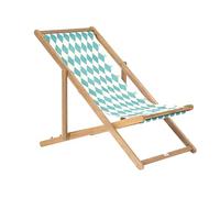 Beliani Lot de 2 Toiles de Remplacement pour Chaises Longues en Polyester Motif Géométrique en Losanges Turquoise Anzio/Avellino