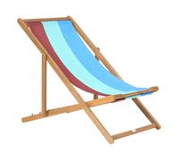 Beliani Lot de 2 Toiles de Remplacement pour Chaises Longues en Polyester Motif Rayé Multicolore Anzio/Avellino