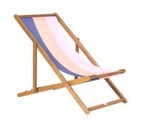 Beliani Lot de 2 Toiles de Remplacement pour Chaises Longues en Polyester Motif Rayé Multicolore Anzio/Avellino