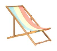 Beliani Lot de 2 Toiles de Remplacement pour Chaises Longues en Polyester Motif Rayé Multicolore Anzio/Avellino
