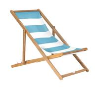 Beliani Lot de 2 Toiles de Remplacement pour Chaises Longues Transats en Polyester Motif Rayé Multicolore Turquoise Anzio/Avellino