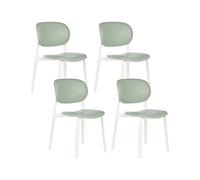 Beliani Lot de 4 Chaises de Salle à Manger Moderne en Polypropylène Intérieur Extérieur Résistantes aux Intempéries Vert Musano
