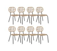 BELIANI Lot de 8 chaises Pratello Naturel