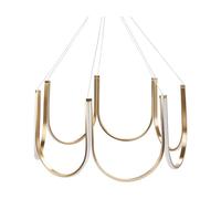Beliani Lustre Classique Lampe Suspendue Aluminium LED Doré Perqueno