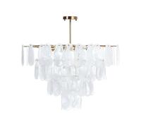 Beliani Lustre Glamour Suspendu en Métal Verre Laiton Transparent Osmore
