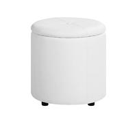 Beliani MARYLAND - Pouf Cuir PU Blanc