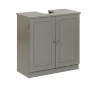 Beliani Meuble-lavabo Gris Peint Salle Bain Traditionnel Pieds
