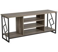 Beliani - Meuble TV - Forres - en MDF et Métal, Bois Foncé et Noir