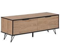 Beliani - Meuble TV - Halston - en Panneau de Particlules et Métal, Effet Bois C