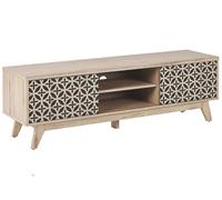 Beliani - Meuble TV - Prescot - en MDF et Panneau de Particules, Bois Clair
