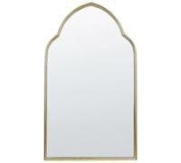 Beliani Miroir Doré Métal Arqué Mural en Pièce d'Accent Glamour Décorative