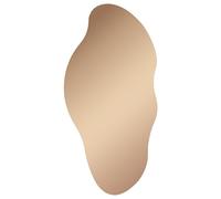 Beliani Miroir Mural Cadre Forme Irrégulière 46 x 90 cm Marron Assigny