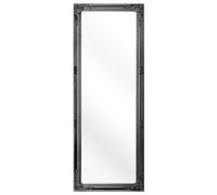 Beliani Miroir Mural de Forme Rectangulaire 130 x 50 cm avec Cadre Cadre Ornement Baroque en Plastique Noir pour Salon ou Chambre