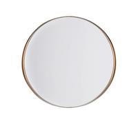 Beliani Miroir Mural Rond au Style Industriel de Forme Ronde de 40 cm de Diamètre avec Cadre Fin en Métal Couleur Cuivrée