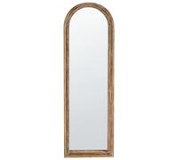Beliani Miroir Mural Style Traditionnel 55 x 170 cm Cadre en Bois Marron Clair Coigny