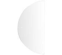 Beliani Miroir Mural Suspendu Argenté à LED 60 x 120 cm Forme Demi Ronde Minimaliste Loue