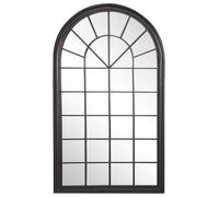 Beliani - Miroir Mural - Trevol - 77 x 130 cm, en Verre et Métal, Noir, en Forme