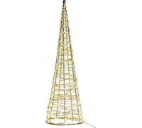 BELIANI Outdoor Lumières de Noël LED Sapin argenté Fer 57 cm avec alimentation électrique Décoration de Noël pour l'intérieur et l'extérieur