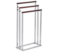 Beliani - Porte Serviettes sur Pied - Charras - 3 Barres, en Acier et Bois de Pi