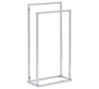 BELIANI Porte-serviettes en acier brillant argenté Porte-serviettes sur pied pour salle de bains Design moderne