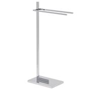 BELIANI Porte-serviettes en acier brillant argenté Porte-serviettes sur pied pour salle de bains Design moderne