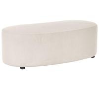 Beliani Pouf Ottoman Ovale en Tissu Forme de Haricot Naturel Rembourré Beige Clair Amal