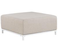 Beliani - Pouf Ottoman - Rovigo - en Tissu Polyester Anti UV et Métal, Beige et